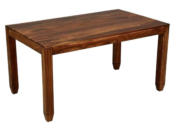 Sheesham Wood Dining Table with 4 Chairs and Benches for Living Room Rustic Teak - Image 2