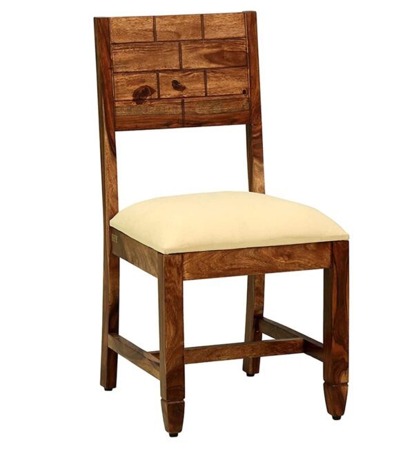 Sheesham Wood Dining Table with 4 Chairs and Benches for Living Room Rustic Teak - Image 4