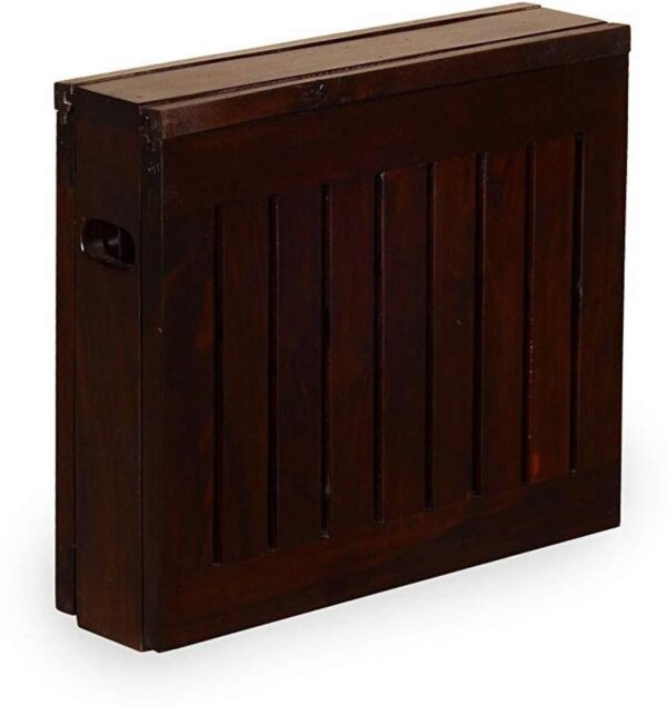 Sheesham Wood Table Living Room Foldable Square Coffee Table for Home & Office (Walnut Finish) - Image 4