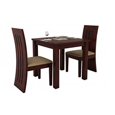 Sheesham Wood 2 Seater Dining Set Furniture for Home with 2 Chairs (Mahogany Finish)