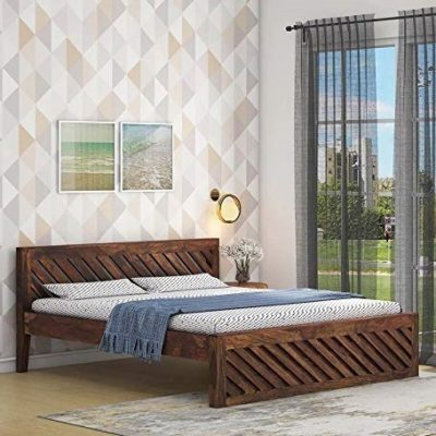 Solid Sheesham Wood King Size Bed (Provincial Teak)