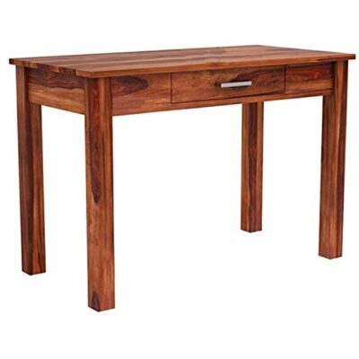 Solid Sheesham Wood Study/Office Table for Students with 1 Drawer Storage (Honey Finish)
