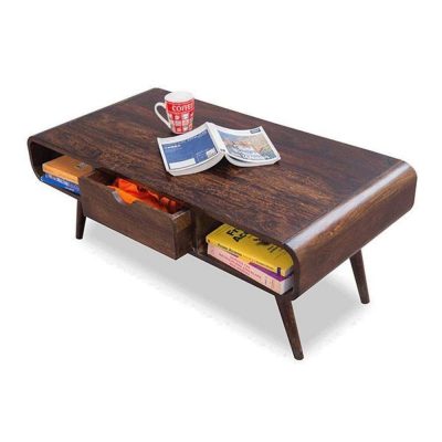 Sheesham Wood Centre Coffee Table for Living Room Tea Table Furniture for Home (Walnut)