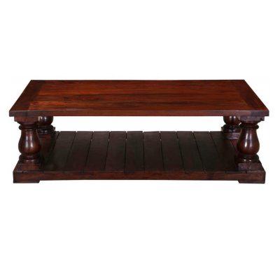 Sheesham Wood Table Living Room Coffee Table for Home & Office (Mahogany Finish)