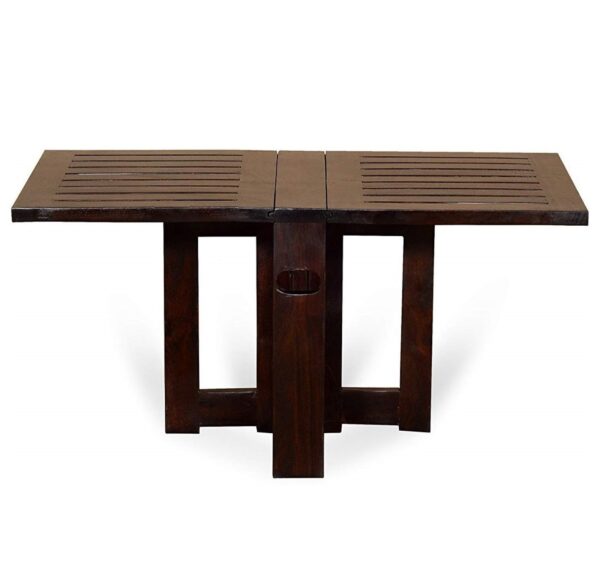 Sheesham Wood Table Living Room Foldable Square Coffee Table for Home & Office (Walnut Finish)