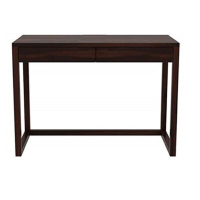 Sheesham Wood Study Table/Laptop Office Desk for Students with 2 Drawer Storage (Walnut Finish)