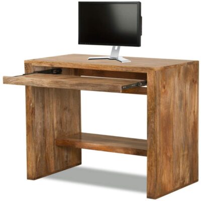 Mango Wood Computer Writing/Study Table for Students (Natural Finish)