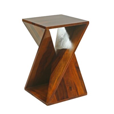 Solid Sheesham Wood Side & End Table in Honey Finish