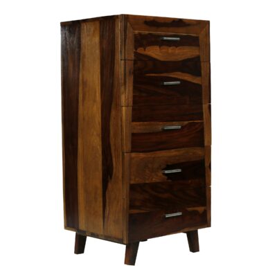 Wooden Chest of 5 Drawers in Provincial Teak Finish