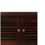Solid sheesham Wood Shoe Rack Cabinets Shoes Storage Table Seating Bench Furniture Mahogany Finish - Image 6