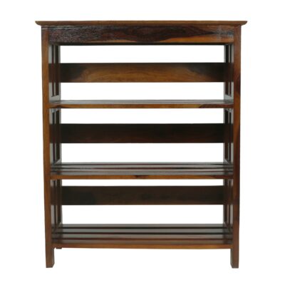 Woodstage Solid Sheesham Wood Shoe Rack with 3 Shelf (Honey Finish)