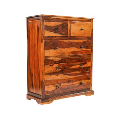 Wooden Chest of Drawers in Honey Finish