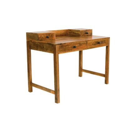 Solid Wood Study/Writing Table For Office & Home with 4 Drawers | Natural Finish
