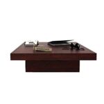 Sheesham Wood Square Centre Coffee Table for Living Room (Mahogany Finish)