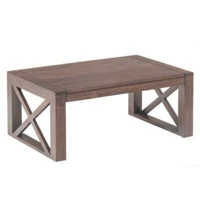 Solid Sheesham Wood Coffee Table in Teak Finish