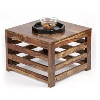 Solid Sheesham Wood Clove Coffee Table in Teak Finish