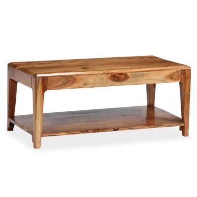 Sheesham Wood Center Coffee Table in Natural Honey Finish