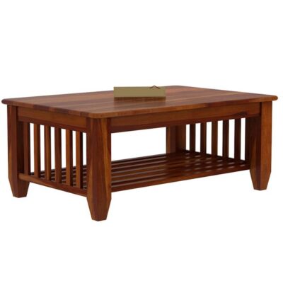 Solid Sheesham Wood Center Coffee/Tea Table in Walnut Finish