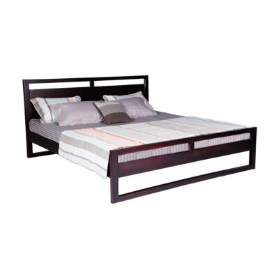 Solid Sheesham Wood Queen Size Bed for Home Living Room Bedroom (Mahogony Finish)