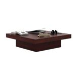 Sheesham Wood Square Centre Coffee Table for Living Room (Mahogany Finish) - Image 2