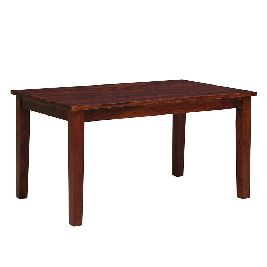 Wooden Dining Table 6 Seater with 6 Chairs in Honey Oak Finish Furniture Online Buy Wooden