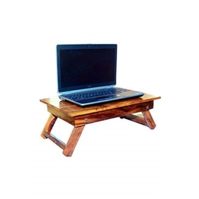 Solid Sheesham Wood Laptop & Computer Desk Table In Honey Finish