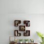 Solid Sheesham Wood Wall Mounted Shelf Rack for Home - Honey Finish