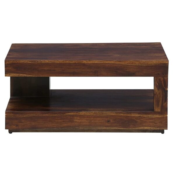 Solid Sheesham Wood Center Coffee/Tea Table (Provincial Teak Finish) - Image 2