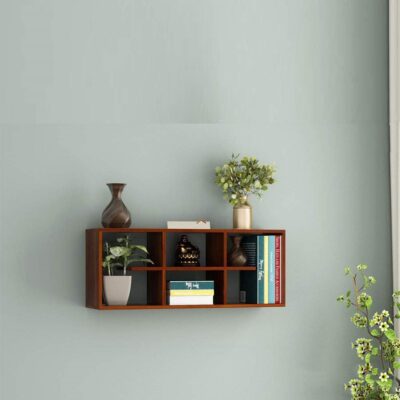 Sheesham Wood Wall Shelf Book Rack Storage Unit Shelves for Home Living Room (Honey Finish)