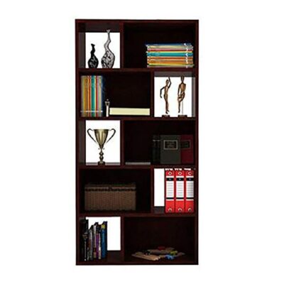 Solid Sheesham Wood Bookshelf for Home in Mahogany Finish