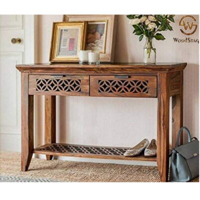 Sheesham Wood Console Tables for Living Room in Honey Finish