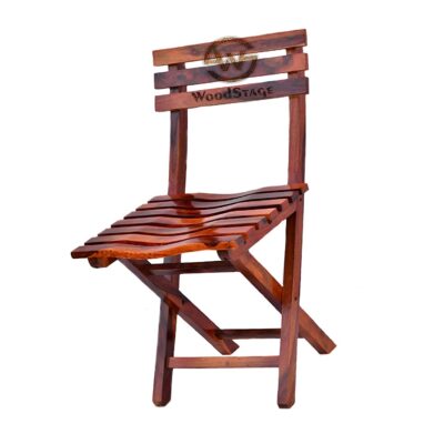 Sheesham Wood Folding Chair for Living Room and Outdoor (Honey Finish)