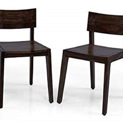 Sheesham Wood Multipurpose Dining Chair Set of 2 in Walnut Finish