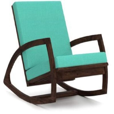 Sheesham Wood Rocking Chair with Cushions for Living Room (Walnut Finish)