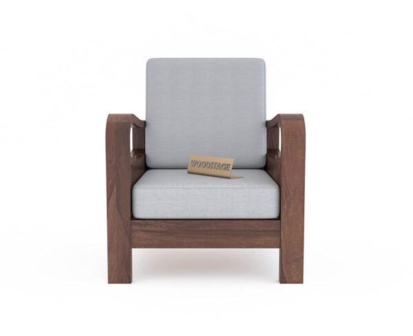 Solid Sheesham Wood 5 Seater Sofa Set for Living Room - Walnut Finish - Image 5