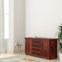 Solid Wood Sideboard cabinet with Drawers for Living Room in Walnut Finish